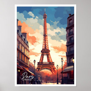 Paris Frankreich Kunst Vintage Reise Poster