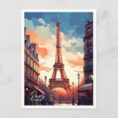 Paris Frankreich Kunst Vintage Reise Postkarte (Vorderseite)