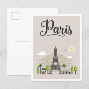 Paris Frankreich Kunstausstellung Postkarte