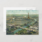 Paris Frankreich Landschaft 1889 Postkarte (Vorne/Hinten)