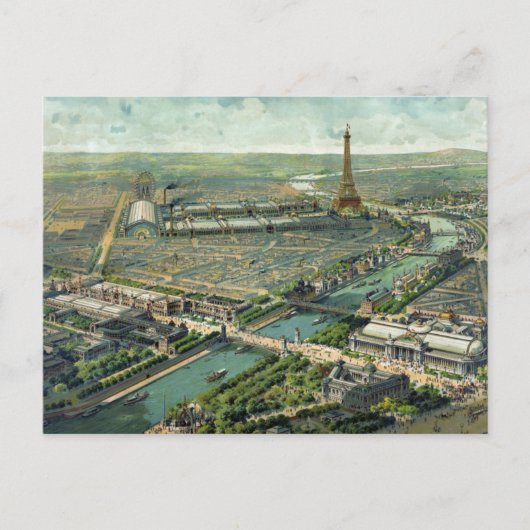 Paris Frankreich Landschaft 1889 Postkarte (Vorderseite)