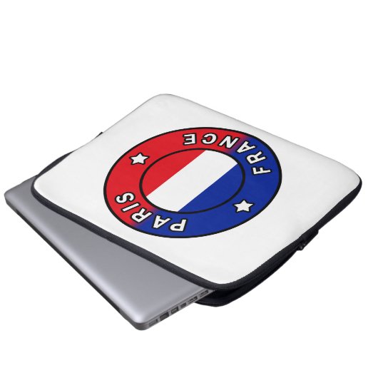 Paris Frankreich Laptopschutzhülle (Vorne Knopf)