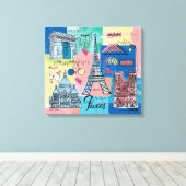 Paris, Frankreich Leinwanddruck (Insitu (Holzboden))