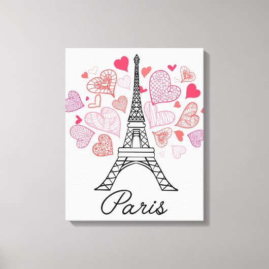 Paris, Frankreich Liebe Leinwanddruck (Vorderseite)