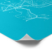 Paris - Frankreich Ligh Blue City Map Poster (Ecke)