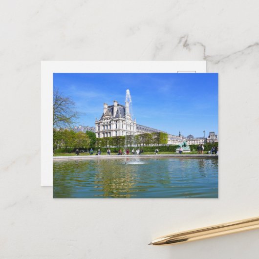 Paris. Frankreich. Louvre Postkarte (Vorderseite/Rückseite Beispiel)