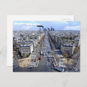 Paris, Frankreich - Luftbild Postkarte (Vorne/Hinten)
