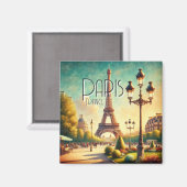 Paris, Frankreich Magnet (Vorderseite/Rückseite)