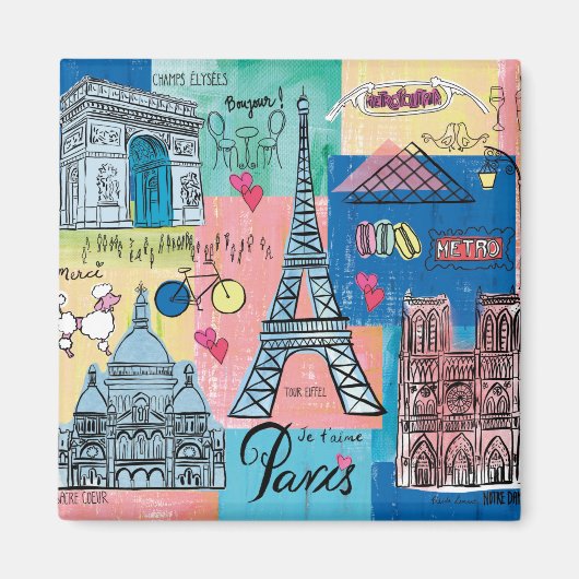 Paris, Frankreich Magnet (Vorne)