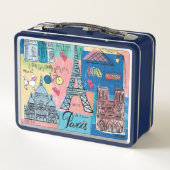  Paris, Frankreich Metall Brotdose (Rückseite)