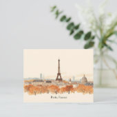 Paris, Frankreich Minimalistischer Boho-Reise Postkarte (Stehend Vorderseite)