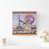 Paris Frankreich mit der Uhr des Eiffelturms (Zuhause)
