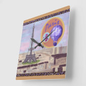 Paris Frankreich mit der Uhr des Eiffelturms (Winkel)