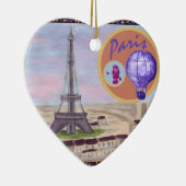 Paris Frankreich mit Eiffelturm Pink Poodle und he Keramikornament (Rechts)