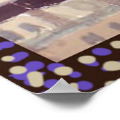 Paris Frankreich mit Eiffelturm, rosa Poodle und h Poster (Ecke)