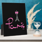 Paris, Frankreich mit Rosa-Bow Fotoplatte (Seite)