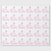 Paris, Frankreich mit Rosa-Bow Geschenkpapier (Flach)