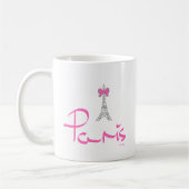 Paris, Frankreich mit Rosa-Bow Kaffeetasse (Links)