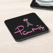 Paris, Frankreich mit Rosa-Bow Untersetzer (Linke Seite)