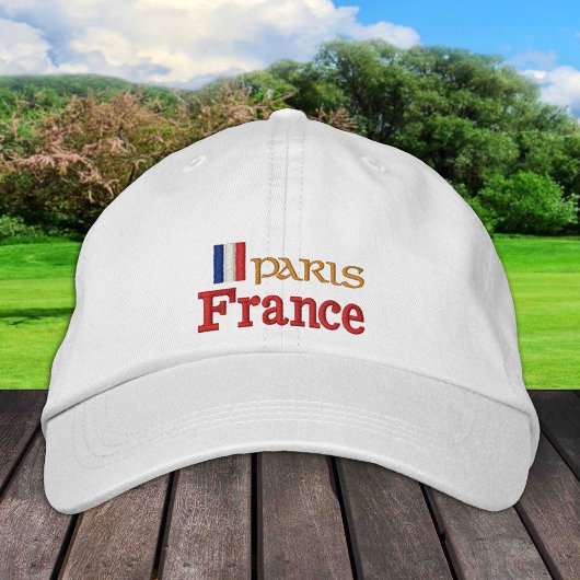 Paris & Frankreich Mode / Patriots der französisch Bestickte Baseballkappe
