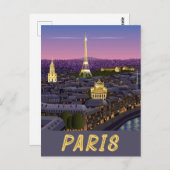 Paris Frankreich Moderne Stadt der Lichter Sehensw Postkarte (Vorne/Hinten)