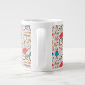 Paris-Frankreich-Muster Jumbo-Tasse (Rückseite)