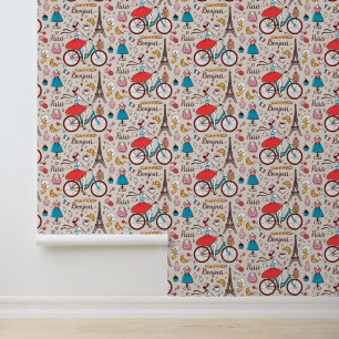 Paris-Frankreich-Muster Tapete