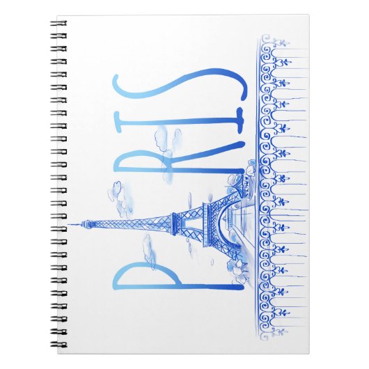 Paris, Frankreich Notebook Notizblock (Vorderseite)