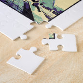 Paris Frankreich, originelle Darstellung des Eiffe Puzzle (Seite)