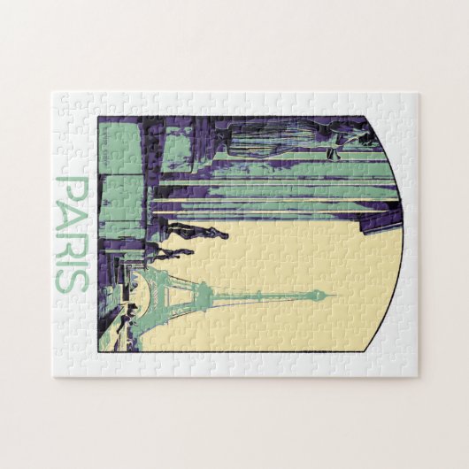 Paris Frankreich, originelle Darstellung des Eiffe Puzzle (Horizontal)