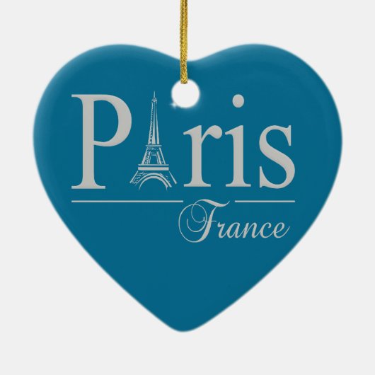 Paris-Frankreich-Ornament, zweiseitig Keramik Ornament (Hinten)
