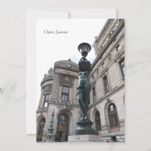 Paris. Frankreich. Palais Garnier Einladung (Vorderseite)