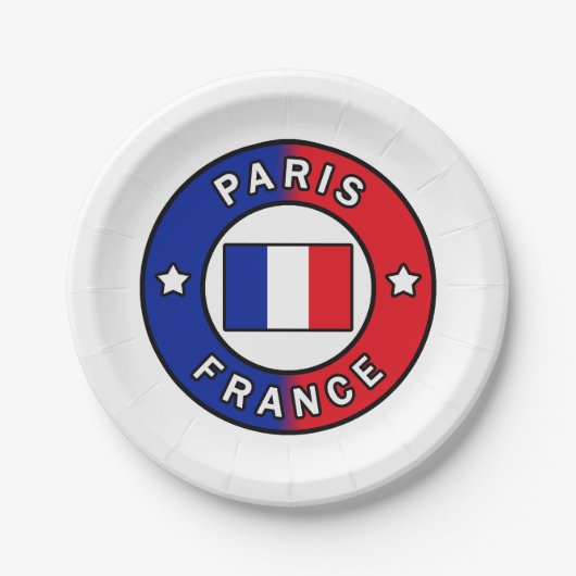 Paris Frankreich Pappteller (Vorderseite)