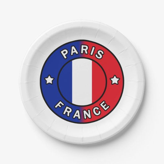 Paris Frankreich Pappteller (Vorderseite)