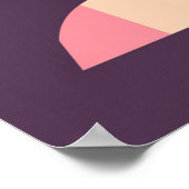 Paris Frankreich Pink Vintage Travel Poster (Ecke)