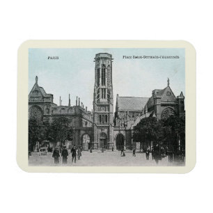 Paris Frankreich, Place St Germain l'Auxerrots Vin Magnet