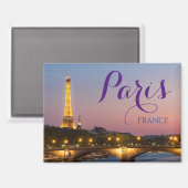 Paris Frankreich Postcard Eiffel Tower Magnet (Vorderseite/Rückseite)