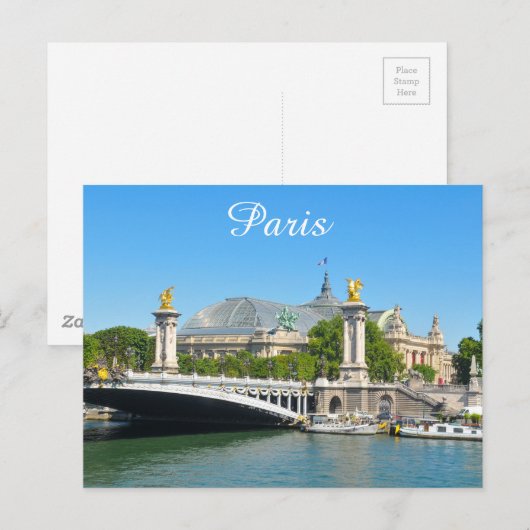 Paris, Frankreich Postkarte (Vorne/Hinten)