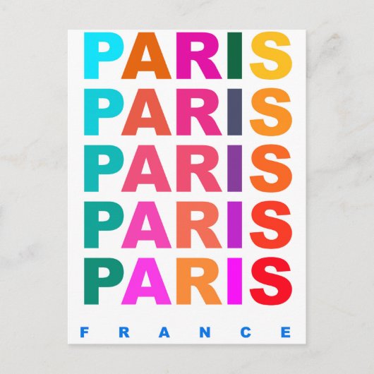 Paris Frankreich Postkarte (Vorderseite)