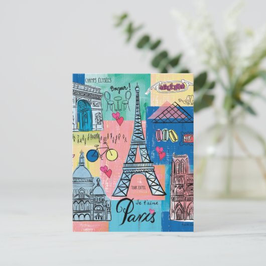 Paris, Frankreich Postkarte (Stehend Vorderseite)