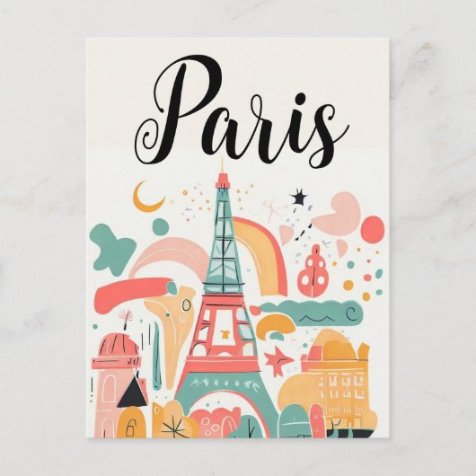Paris Frankreich Postkarte (Vorderseite)