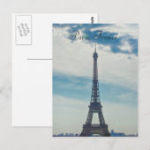 Paris, Frankreich - Postkarte des Eiffelturms (Vorne/Hinten)