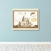 Paris Frankreich Postkarte Leinwanddruck (Insitu (Holzboden))