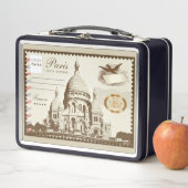 Paris Frankreich Postkarte Metall Brotdose (Beispiel)