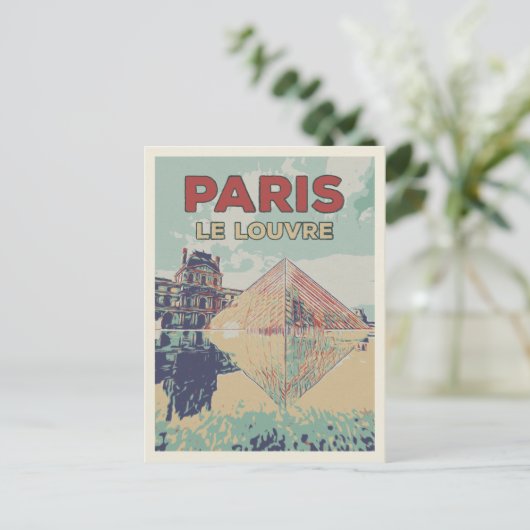 Paris-Frankreich-Pyramide des Louvre Postkarte (Stehend Vorderseite)
