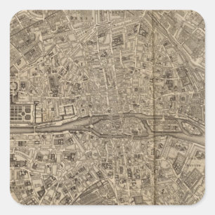 Paris Frankreich Quadratischer Aufkleber