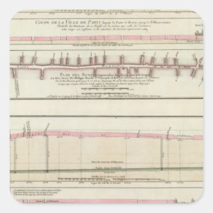 Paris, Frankreich Quadratischer Aufkleber