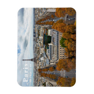 Paris Frankreich Reise Eiffelturm Goldener Herbst Magnet