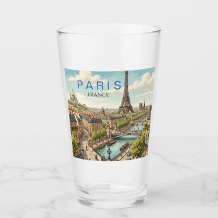 Paris Frankreich Reise Kunst Vintage Glas