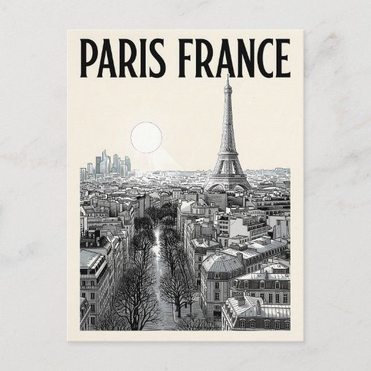 Paris Frankreich Reise Postkarte (Vorderseite)